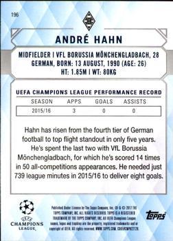2017 Topps UEFA Champions League Showcase - Red #196 Andre Hahn Back