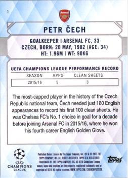 2017 Topps UEFA Champions League Showcase - Black #1 Petr Cech Back