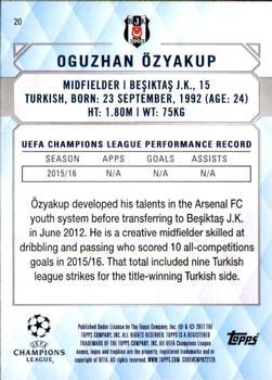 2017 Topps UEFA Champions League Showcase - Black #20 Oguzhan Ozyakup Back
