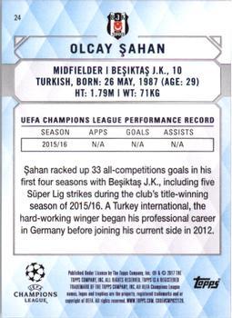 2017 Topps UEFA Champions League Showcase - Black #24 Olcay Sahan Back