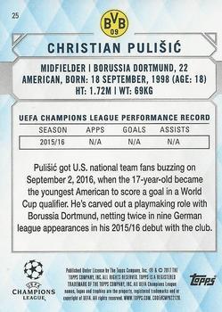 2017 Topps UEFA Champions League Showcase - Black #25 Christian Pulisic Back