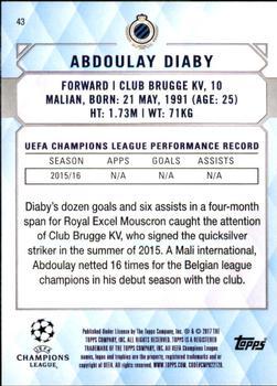2017 Topps UEFA Champions League Showcase - Black #43 Abdoulay Diaby Back