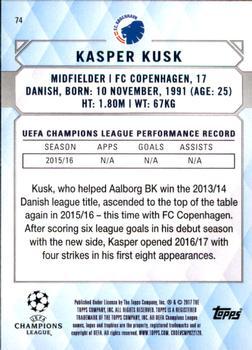 2017 Topps UEFA Champions League Showcase - Black #74 Kasper Kusk Back