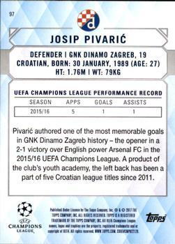 2017 Topps UEFA Champions League Showcase - Black #97 Josip Pivaric Back