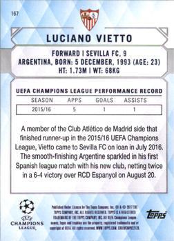 2017 Topps UEFA Champions League Showcase - Black #167 Luciano Vietto Back