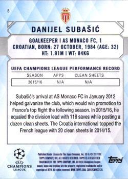 2017 Topps UEFA Champions League Showcase - Champions #8 Danijel Subasic Back