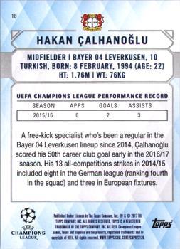 2017 Topps UEFA Champions League Showcase - Champions #18 Hakan Calhanoglu Back