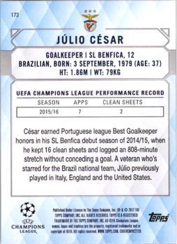 2017 Topps UEFA Champions League Showcase - Champions #173 Júlio César Back