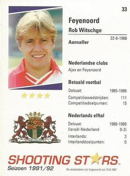 1991-92 Shooting Stars Dutch League #33 Rob Witschge Back