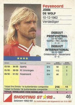 1992-93 Shooting Stars Dutch League #46 John de Wolf Back