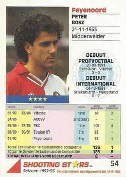 1992-93 Shooting Stars Dutch League #54 Peter Bosz Back