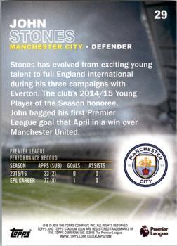 2016 Stadium Club Premier League - First Day Issue #29 John Stones Back