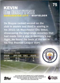 2016 Stadium Club Premier League - First Day Issue #75 Kevin De Bruyne Back