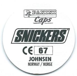 1996 Panini Euro 96 Caps #67 Ronny Johnsen Back