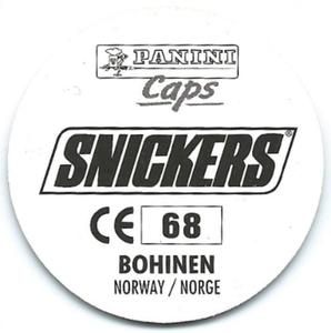 1996 Panini Euro 96 Caps #68 Lars Bohinen Back