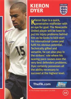 2005 Topps England #44 Kieron Dyer Back