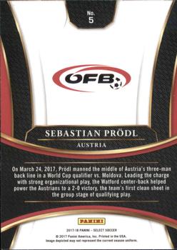 2017-18 Panini Select #5 Sebastian Prodl Back