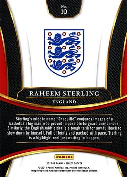 2017-18 Panini Select #10 Raheem Sterling Back