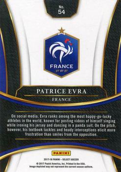 2017-18 Panini Select #54 Patrice Evra Back