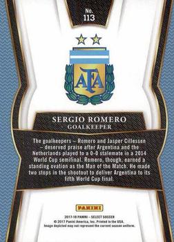 2017-18 Panini Select #113 Sergio Romero Back