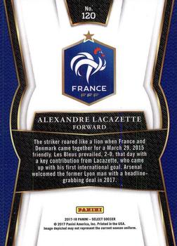 2017-18 Panini Select #120 Alexandre Lacazette Back
