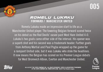 2017-18 Topps Now Premier League #5 Romelu Lukaku Back