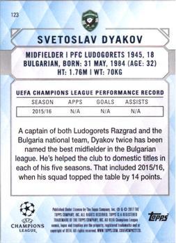2017 Topps UEFA Champions League Showcase - Orange #123 Svetoslav Dyakov Back