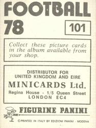 1977-78 Panini Football 78 (UK) #101 Barry Powell Back