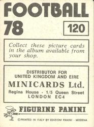1977-78 Panini Football 78 (UK) #120 Charlie George Back
