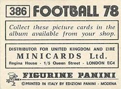 1977-78 Panini Football 78 (UK) #386 Team Back