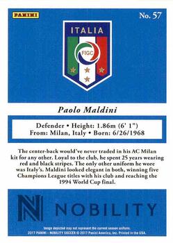 2017 Panini Nobility #57 Paolo Maldini Back