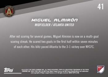 2017 Topps Now MLS #41 Miguel Almirón Back
