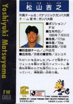 1993-94 J.League Gold #88 Yoshiyuki Matsuyama Back