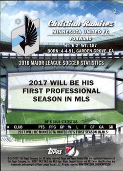 2017 Stadium Club MLS - Black & White #3 Christian Ramirez Back