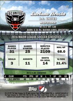 2017 Stadium Club MLS - Black & White #30 Luciano Acosta Back