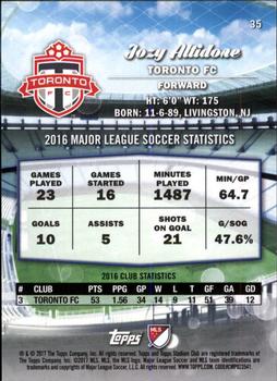 2017 Stadium Club MLS - Black & White #35 Jozy Altidore Back