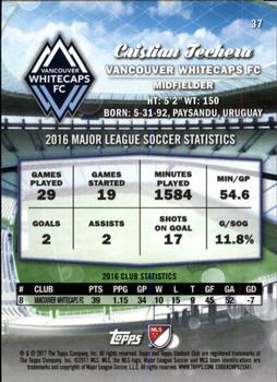 2017 Stadium Club MLS - Black & White #37 Cristian Techera Back