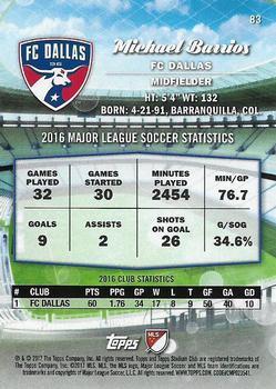 2017 Stadium Club MLS - Black & White #83 Michael Barrios Back
