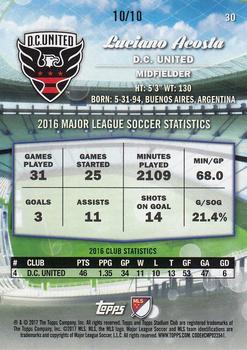 2017 Stadium Club MLS - First Day Issue #30 Luciano Acosta Back