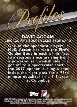 2017 Stadium Club MLS - Profiles #P-1 David Accam Back