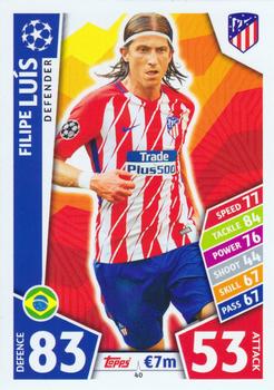 2017-18 Topps Match Attax UEFA Champions League #40 Filipe Luís Front