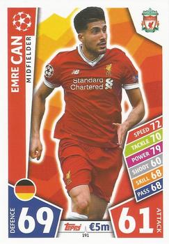2017-18 Topps Match Attax UEFA Champions League #191 Emre Can Front