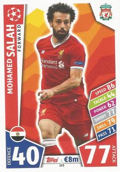 2017-18 Topps Match Attax UEFA Champions League #193 Mohamed Salah Front