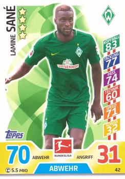 2017-18 Topps Match Attax Bundesliga #42 Lamine Sané Front
