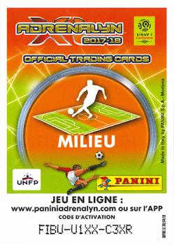2017-18 Panini Adrenalyn XL Ligue 1 #205 Stéphane Sessegnon Back