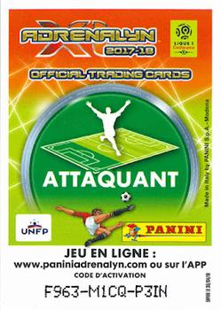 2017-18 Panini Adrenalyn XL Ligue 1 #245 Alassane Pléa Back