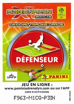 2017-18 Panini Adrenalyn XL Ligue 1 #275 Ludovic Baal Back
