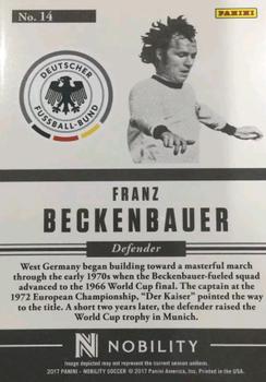 2017 Panini Nobility - Championship Caliber #14 Franz Beckenbauer Back