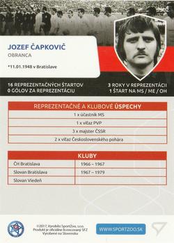 2017-18 SportZoo Futbalové Slovensko - Sien Slavy #SS02 Jozef Capkovic Back
