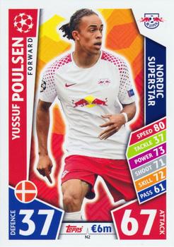 2017-18 Topps Match Attax UEFA Champions League - Nordic Exclusives #N2 Yussuf Poulsen Front